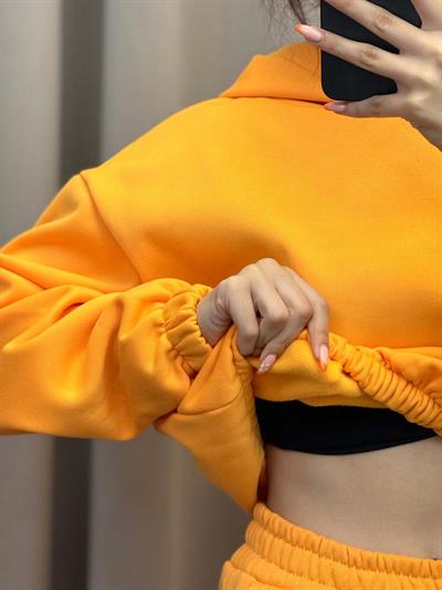 Rojo Üç İplik Şardonlu Oranj Eşofman Takımı