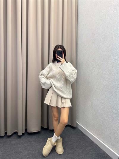 Ronda Bej Şort Etek