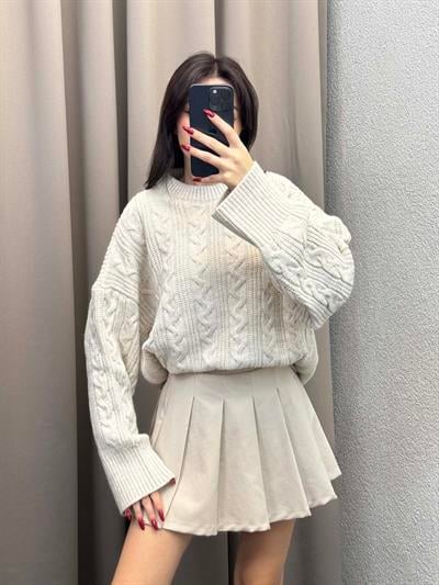 Ronda Bej Şort Etek