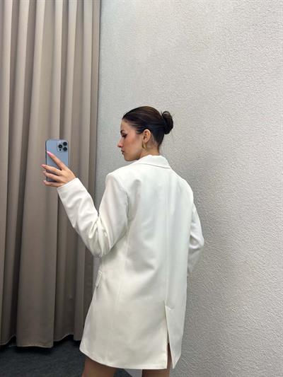 Rosto Beyaz Blazer Ceket