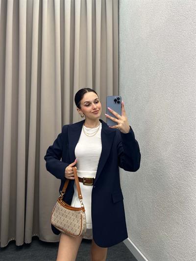 Rosto Lacivert Blazer Ceket