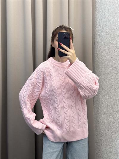 Saç Örgülü Pinterest Pembe Kazak