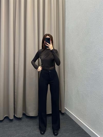 Sandy Büzgülü Kahve Bluz