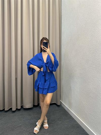 Sats Saks Şort Etek Bluz İkili Takım