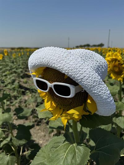 Scarecrow Beyaz Hasır Şapka