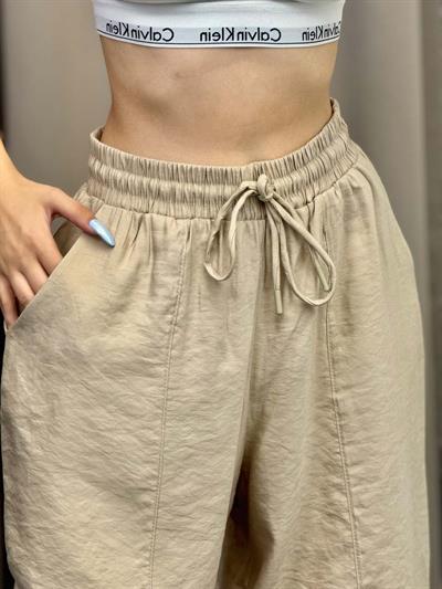 Sekiz Parça Modal Bej Gabardin Pantolon