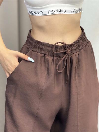 Sekiz Parça Modal Kahve Gabardin Pantolon