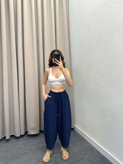 Sekiz Parça Modal Lacivert Gabardin Pantolon