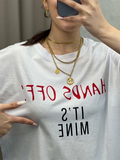 Seranays Beyaz Oversize Tshirt