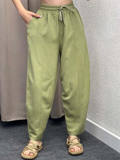 Silenos Mint Keten Pantolon