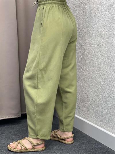 Silenos Mint Keten Pantolon