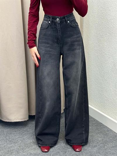 Siyah Wide Leg Jean