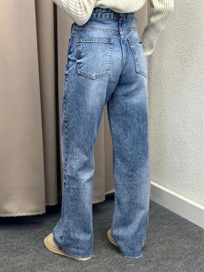 Gölgeli Wide Leg Jean