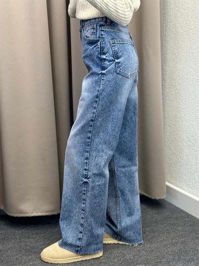 Gölgeli Wide Leg Jean
