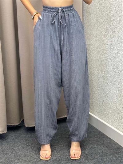 Sucks Gofre Füme Bağlamalı Pantolon