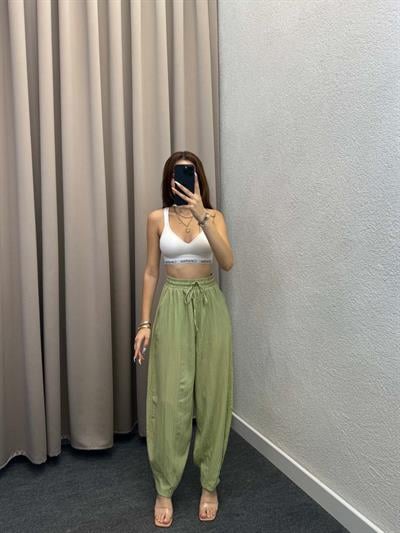 Sucks Gofre Mint Bağlamalı Pantolon