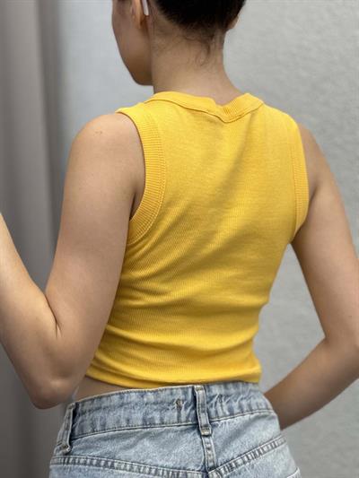 Sugar Halter Yaka Sarı Atlet