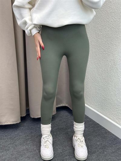 Süper Yüksek Bel Mint Fitilli Tayt