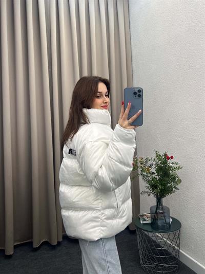 Tnf Beyaz Şişme Mont