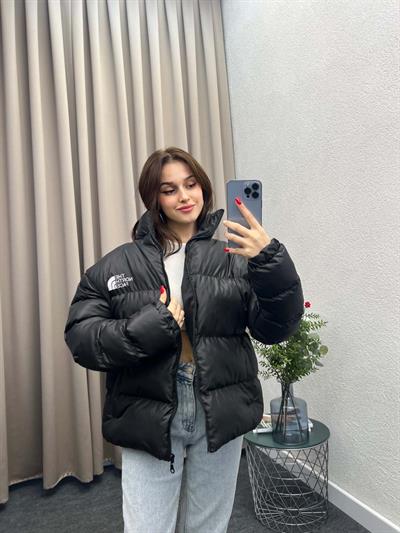 Tnf Siyah Şişme Mont