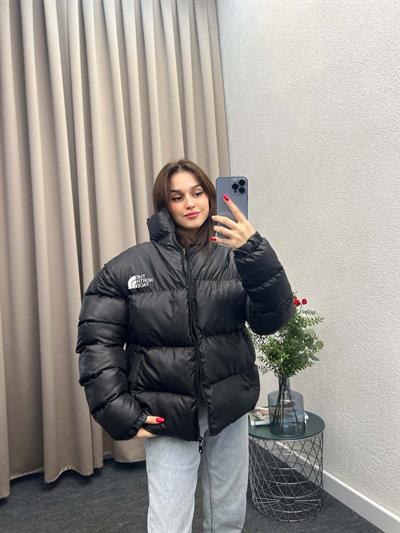 Tnf Siyah Şişme Mont