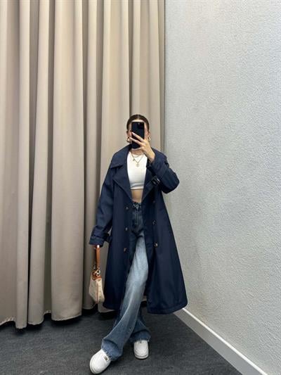 Tokyo Lacivert Trençkot