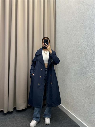 Tokyo Lacivert Trençkot