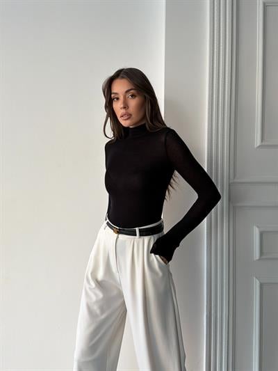 TRANSPARAN BOĞAZLI BADY SİYAH