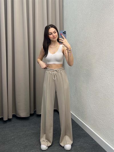 Valdivia Modal Çımalı Bej Eşofman Altı