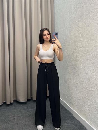 Valdivia Modal Çımalı Siyah Eşofman Altı