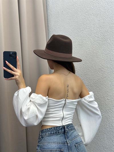 Vendetta Beyaz Balenli Bluz