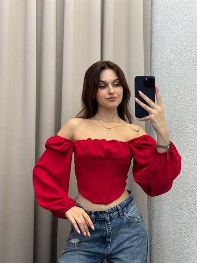 Vendetta Kırmızı Balenli Bluz