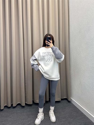 Vermont Gri Basic Sweatshirt