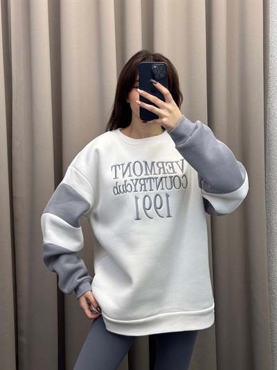 Vermont Gri Basic Sweatshirt