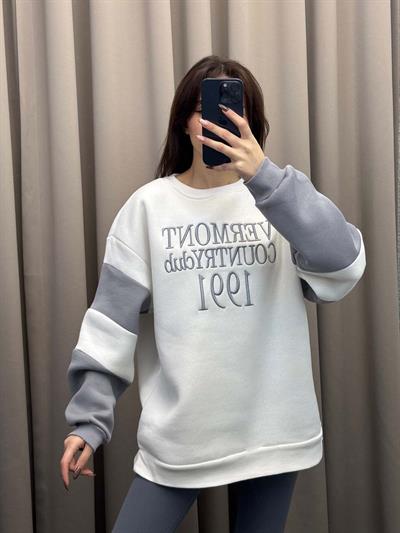 Vermont Gri Basic Sweatshirt