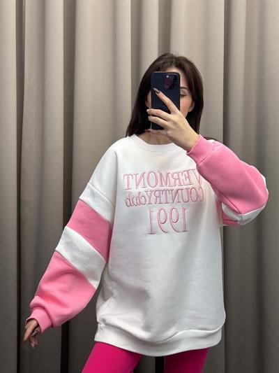 Vermont Pembe Basic Sweatshirt