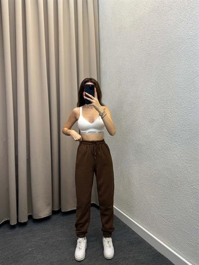 Viana Üç İplik Şardonlu Kahve Jogger