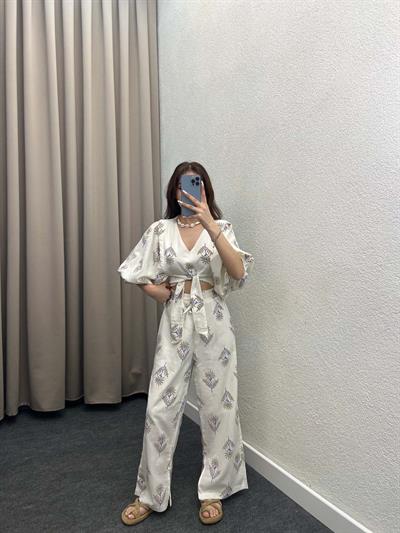 Yırtmaçlı Tasarım Kahve Bohem Takım