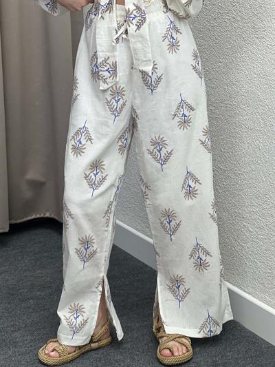 Yırtmaçlı Tasarım Kahve Bohem Takım