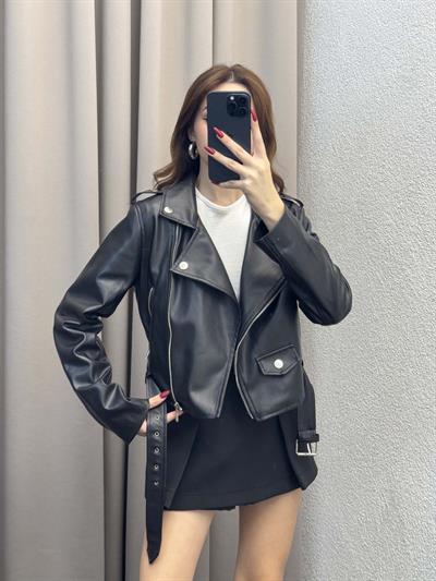 Zra Muadil Siyah Deri Ceket