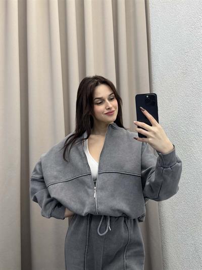 Zumba Üç İplik Şardonlu Yıkamalı Eşofman Takımı