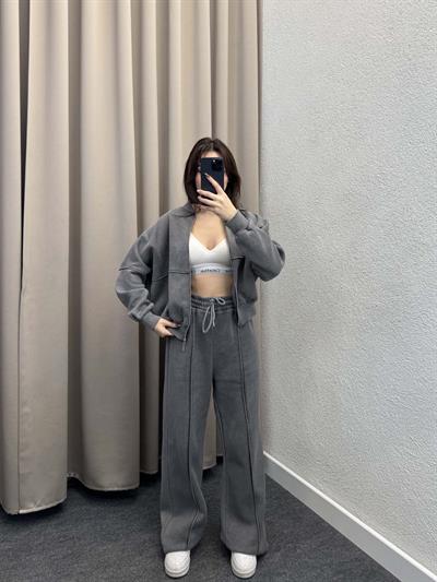 Zumba Üç İplik Şardonlu Yıkamalı Eşofman Takımı