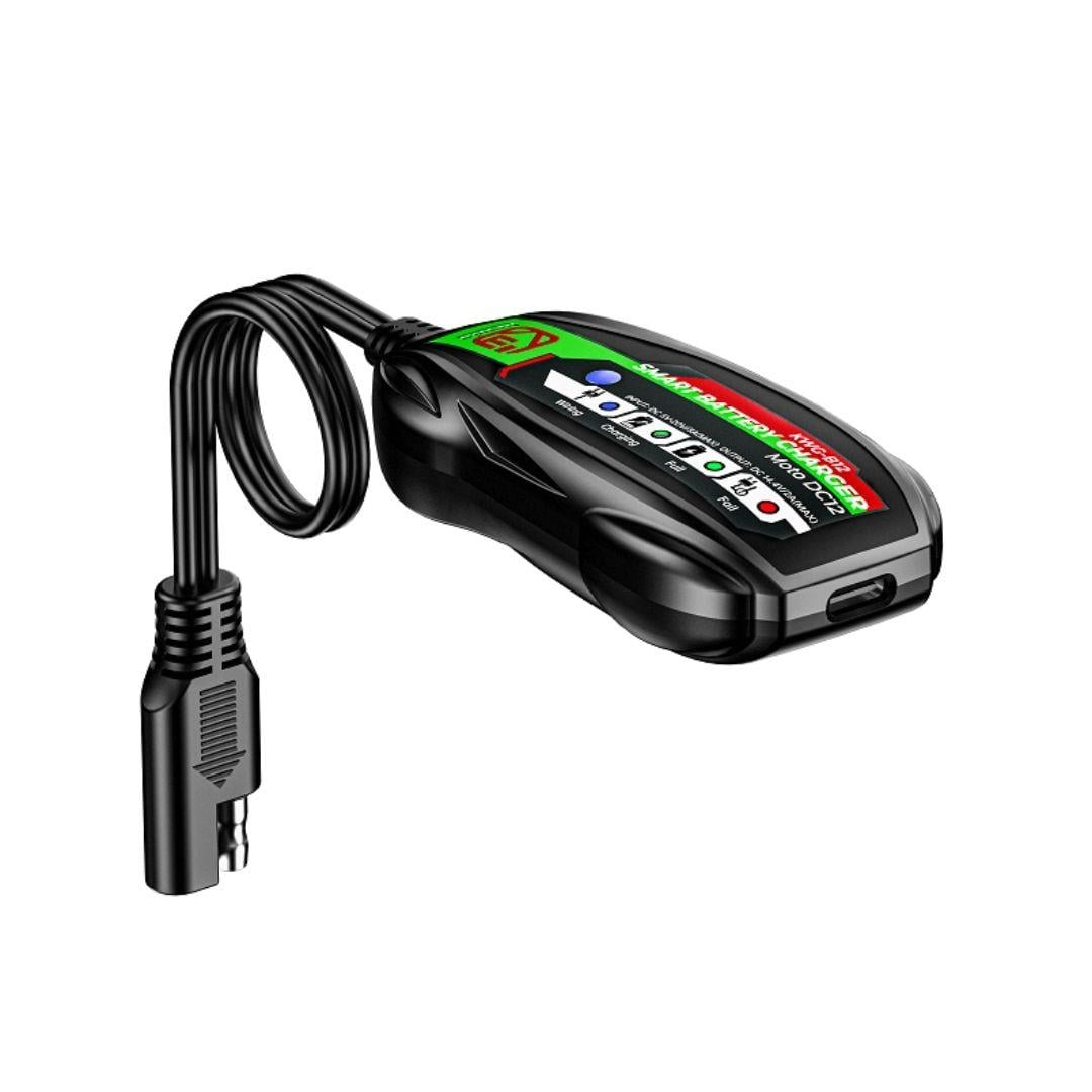 Kewig B12 Motosiklet Akü Şarj Cihazı – USB-C Girişli, Powerbank Uyumlu