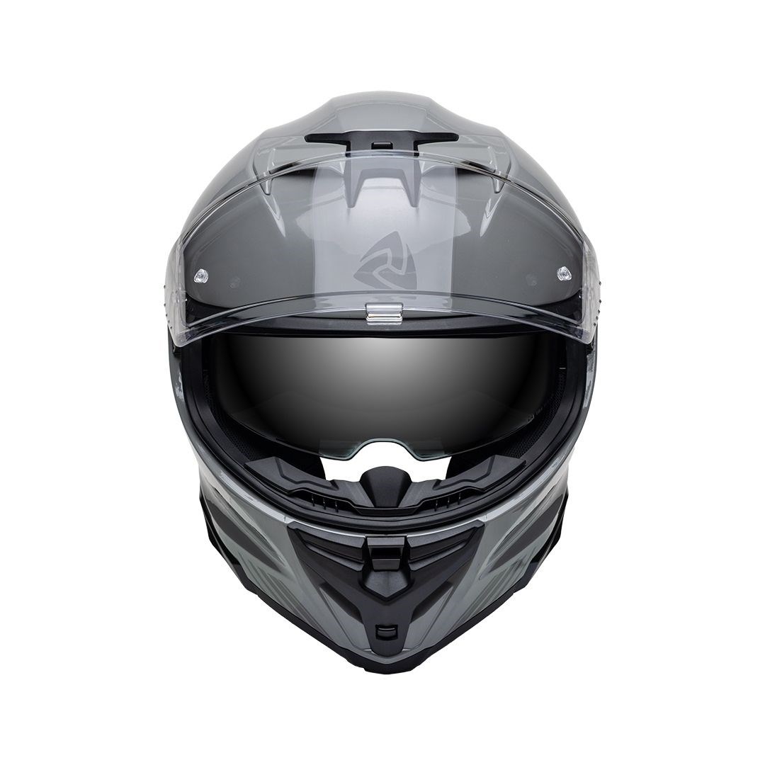 Nukro 912-SV Solid Glossy Gray Kapalı Kask 