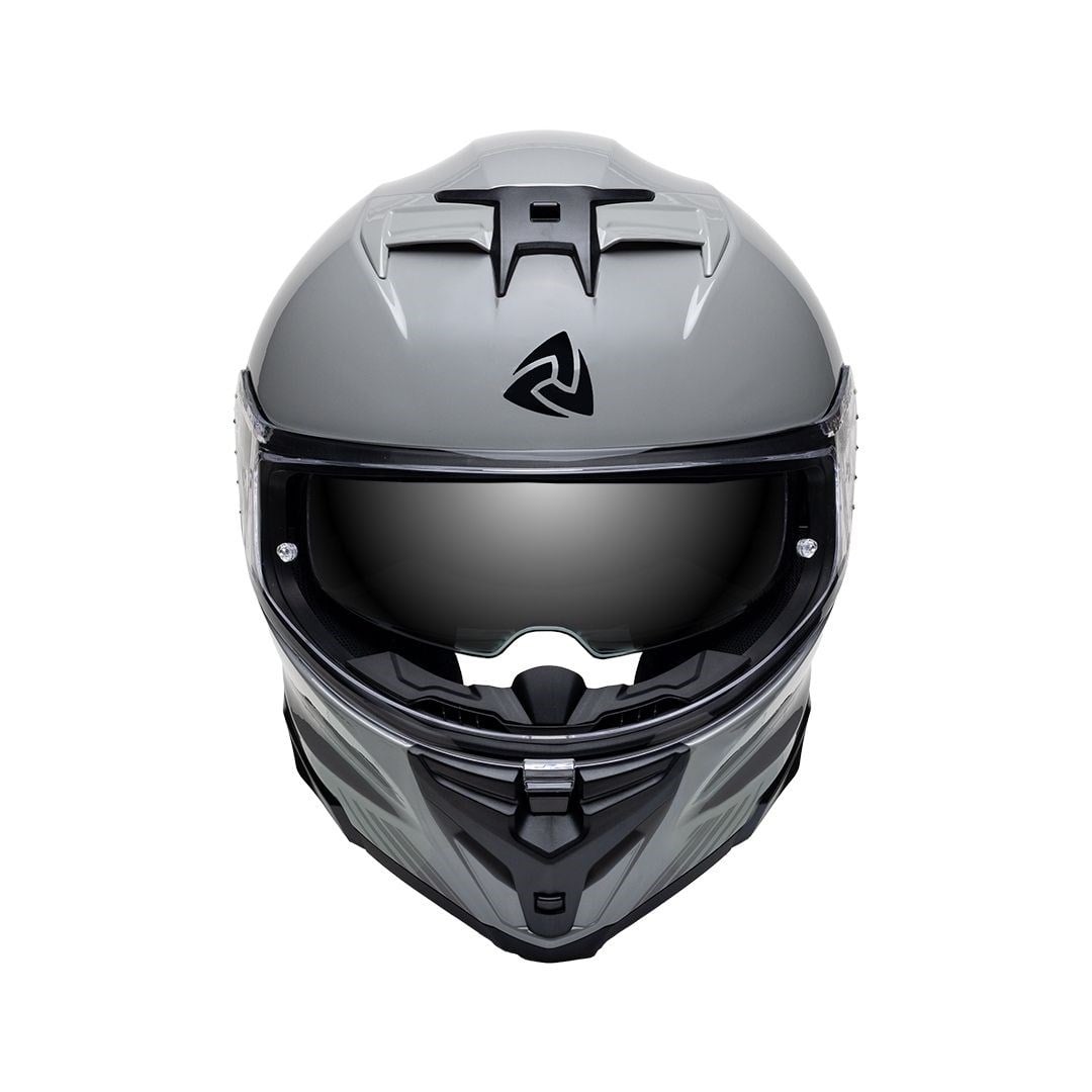 Nukro 912-SV Solid Glossy Gray Kapalı Kask 