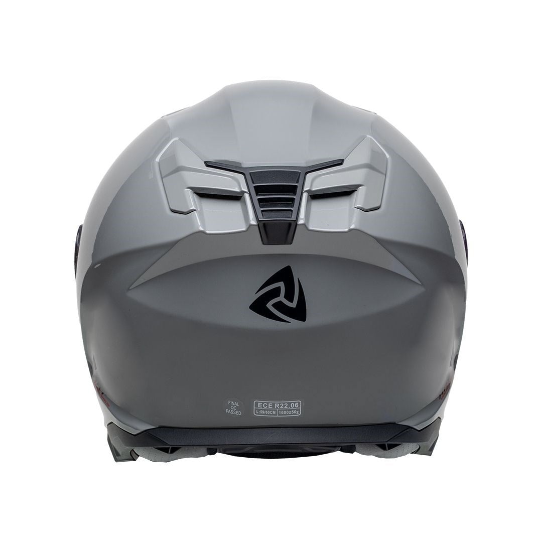 Nukro 912-SV Solid Glossy Gray Kapalı Kask 