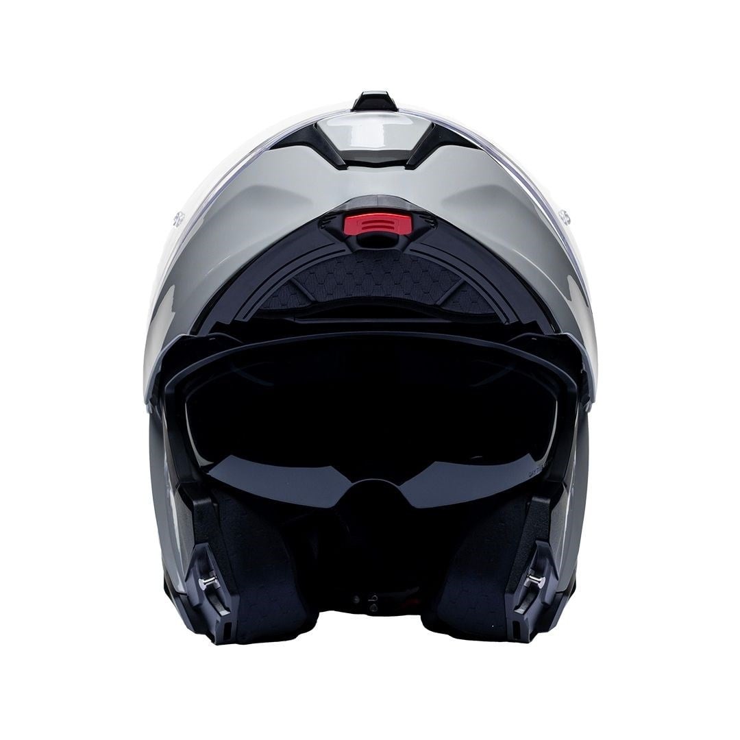 Nukro 937-SV Solid Glossy Gray Çene Açılır Kask 