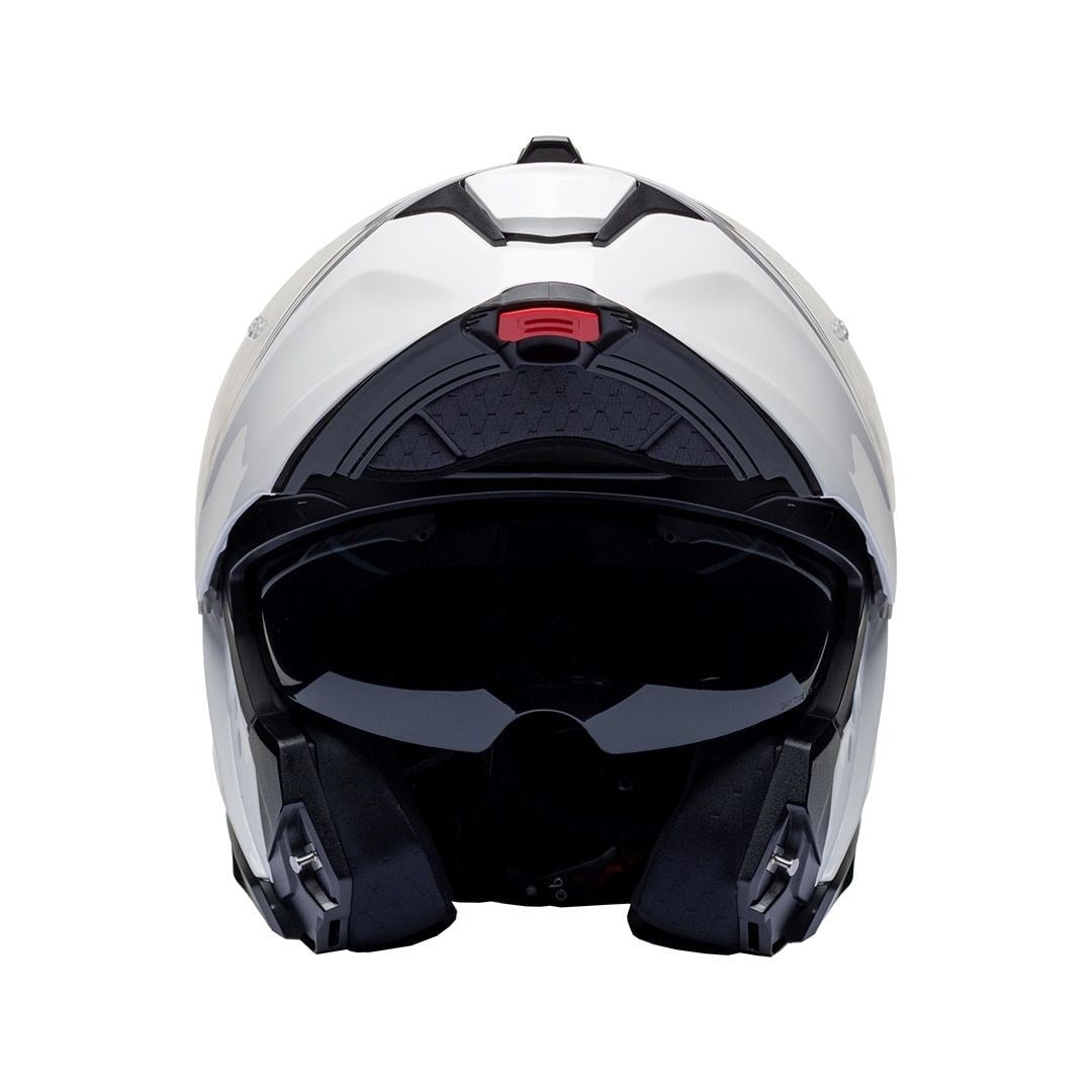 Nukro 937-SV Solid Glossy White Çene Açılır Kask 