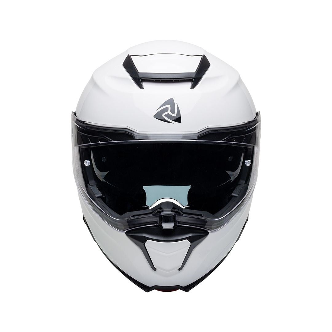 Nukro 937-SV Solid Glossy White Çene Açılır Kask 