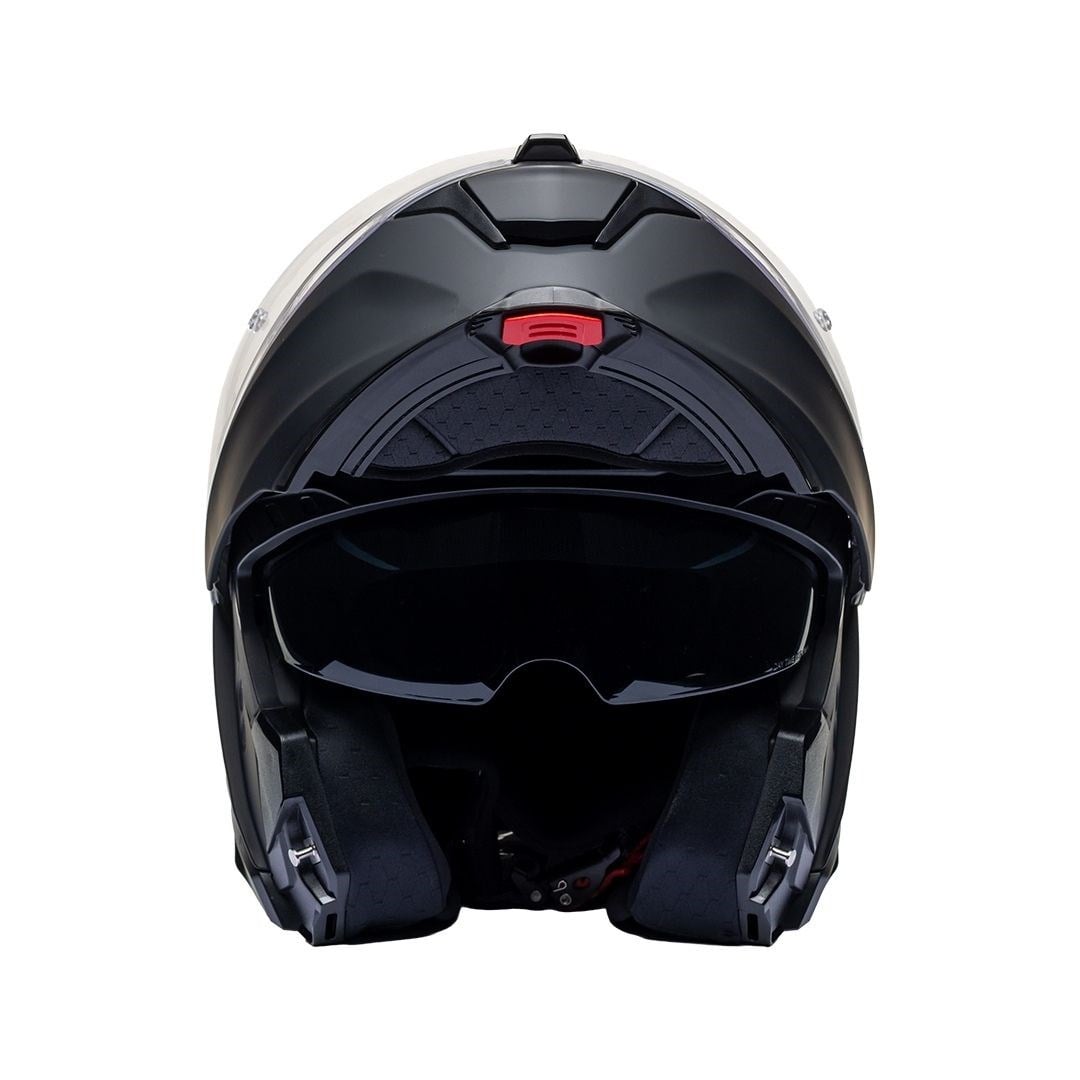 Nukro 937-SV Solid Matte Black Çene Açılır Kask 